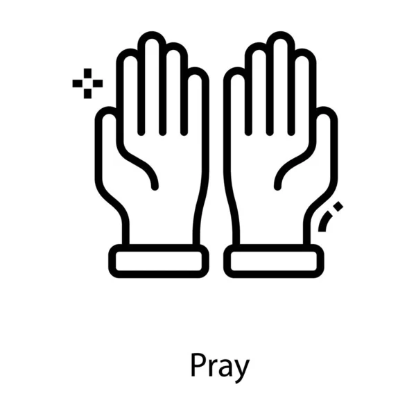 Bettelnde Hände Von Gott Beten — Stockvektor