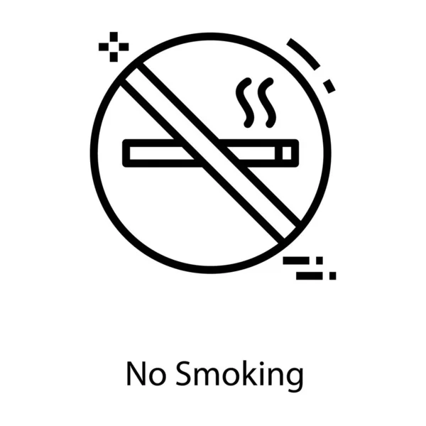 Line Design Smoking Icon — Stock Vector