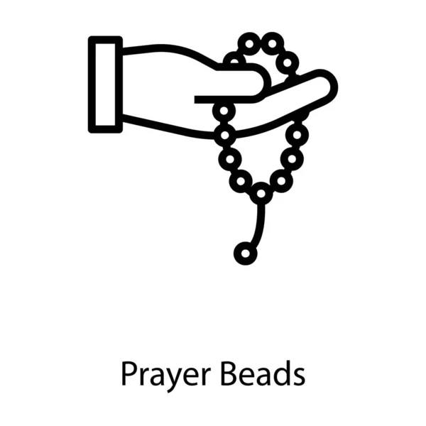 祈祷珠线设计的图标 — 图库矢量图片