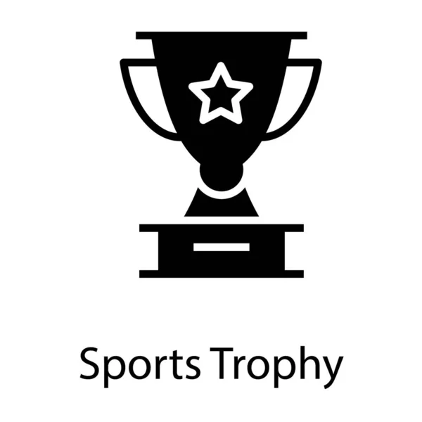Fylld Design Star Trophy Cup — Stock vektor