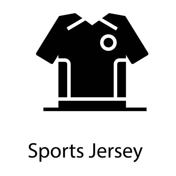 Sport Jersey Ikon Glyph Design — Stock vektor