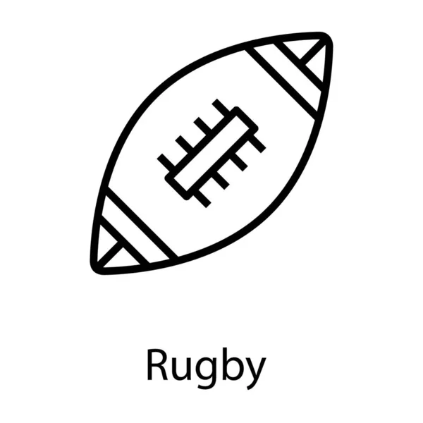 Icono Rugby Diseño Línea — Vector de stock