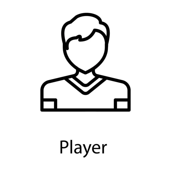 Ikone Des Sports Player Line Designs — Stockvektor