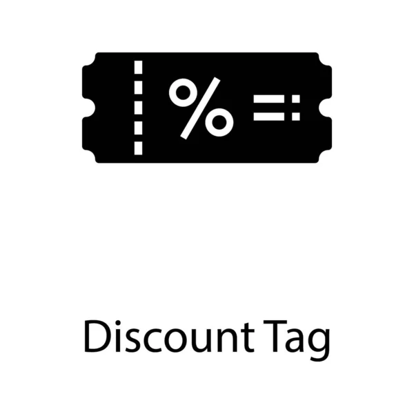 Discount Tag Vector Solid Design — Stock Vector