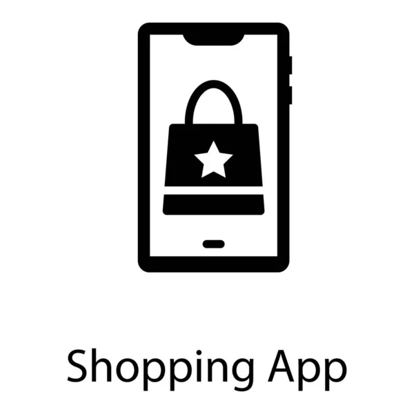 Vektor Design Für Mobile Shopping Apps — Stockvektor