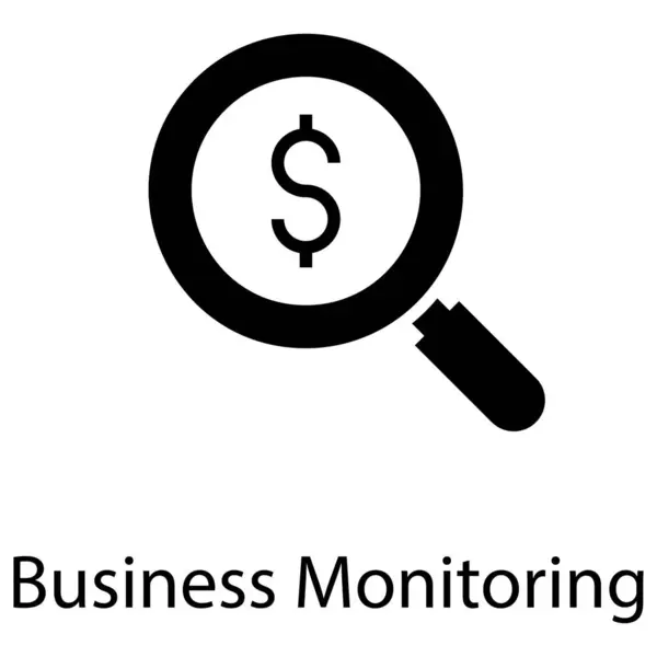 Solid Business Monitoring Vector Design — Stock vektor