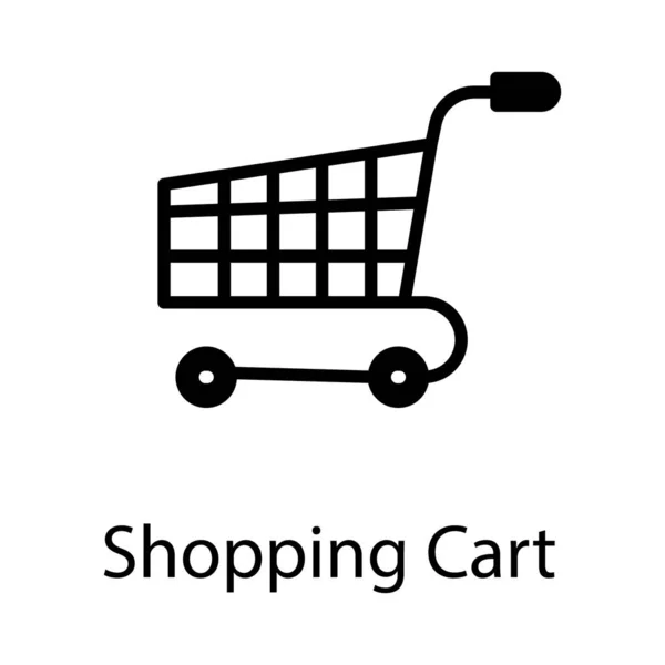 Carrito Compras Vector Diseño Sólido — Vector de stock