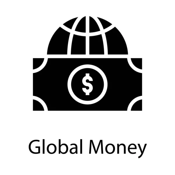 Globaler Geldvektor Solides Design — Stockvektor