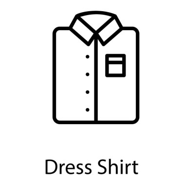 Çizgi tasarımında resmi gömlek simgesi.