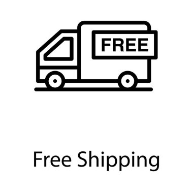 Ücretsiz teslimat van vektör tasarımı 