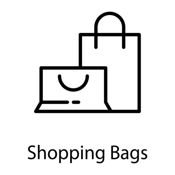 Sıra Tasarımında Alışveriş Çantaları Vektörü — Stok Vektör