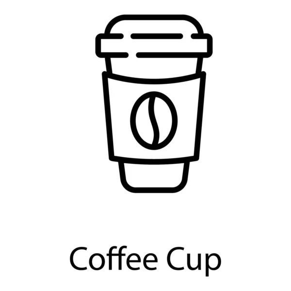 Kaffee Zum Mitnehmen Liniendesign — Stockvektor