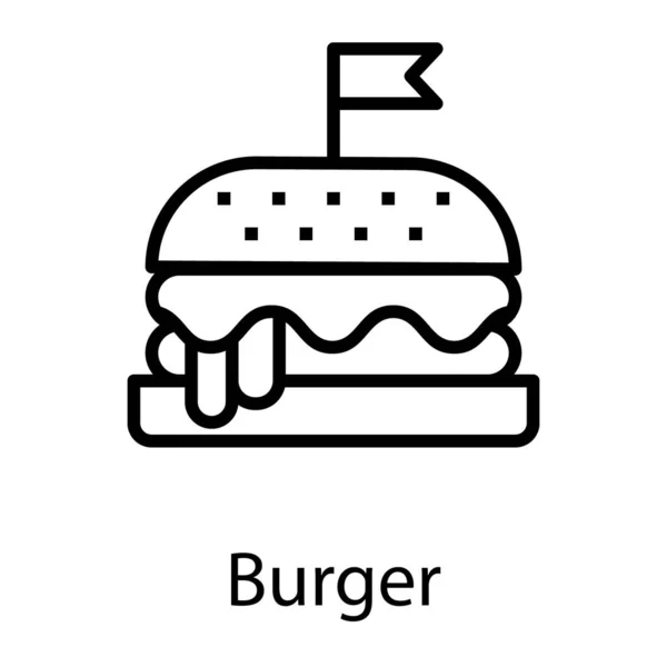 Comida Rápida Hamburguesa Vector Diseño — Vector de stock