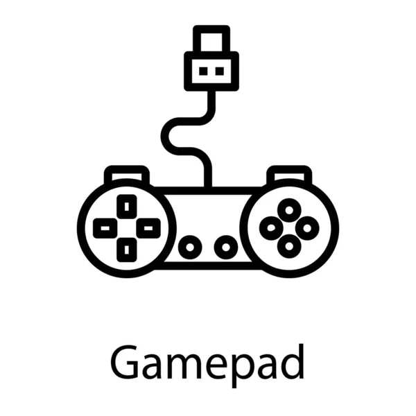 Gaming Pad Vector Line Design — Stock Vector