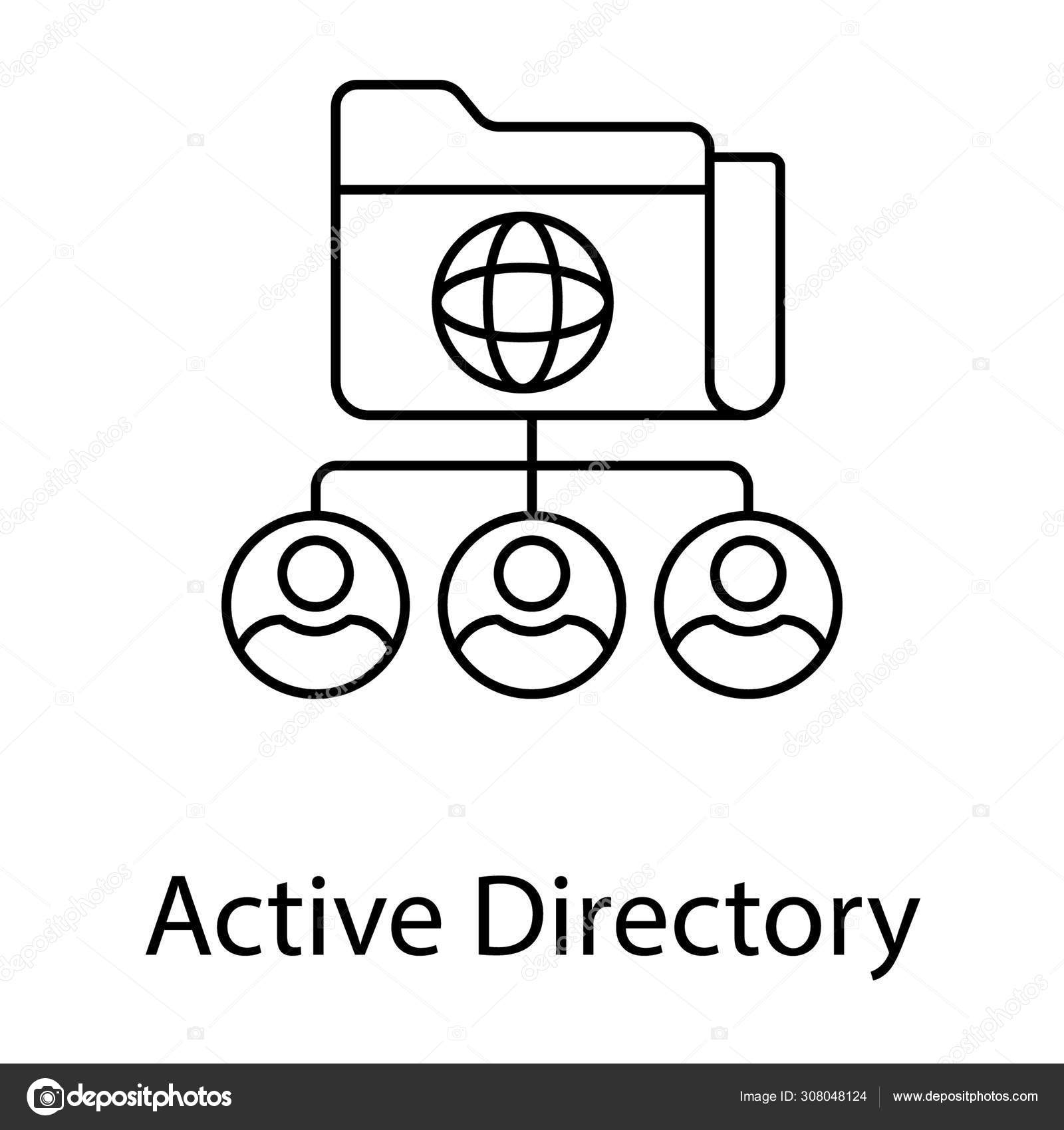 Icon Active Directory Line Design Stock Vector by ©vectorspoint 308048124