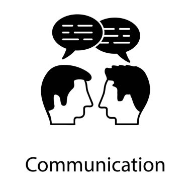 Glif tasarımında iletişim simgesi.