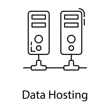Veri barındırma hattı vektör tasarımı 