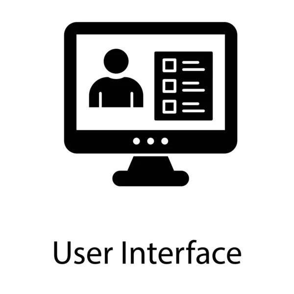 Projektowanie Glifów Ikony Interfejsu Użytkownika — Wektor stockowy