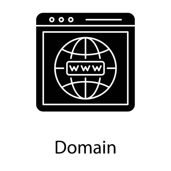 Domain Vektor Gefülltes Icon Design — Stockvektor