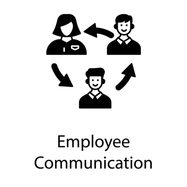 Ikone Der Mitarbeiterkommunikation — Stockvektor