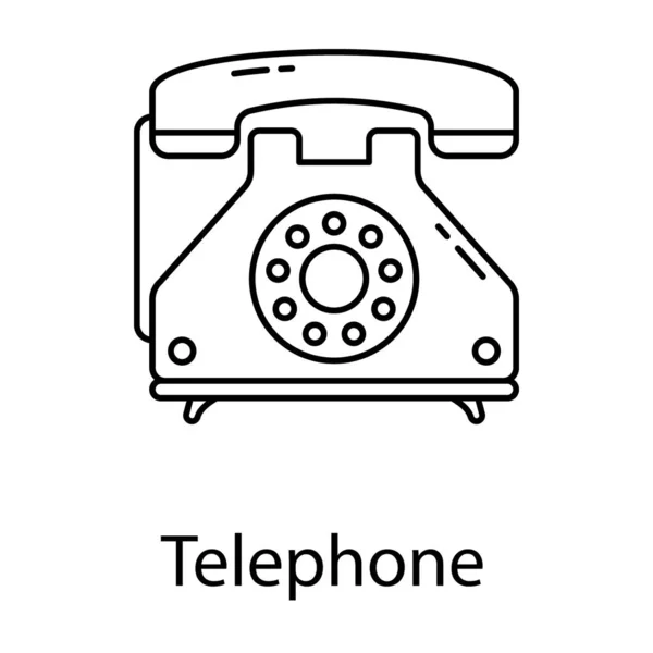 Icône Téléphone Dans Conception Ligne — Image vectorielle