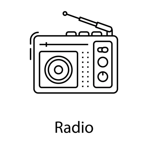 Radyo Setinin Hat Vektör Tasarımı — Stok Vektör