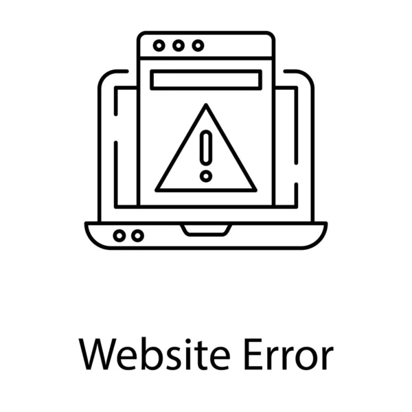 Icon Website Error Line Design — Stock Vector