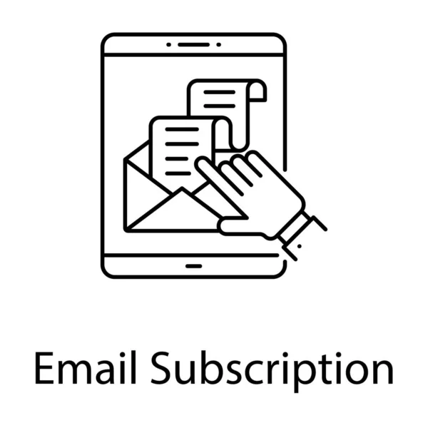 Icon Email Subscription Design — Stock Vector
