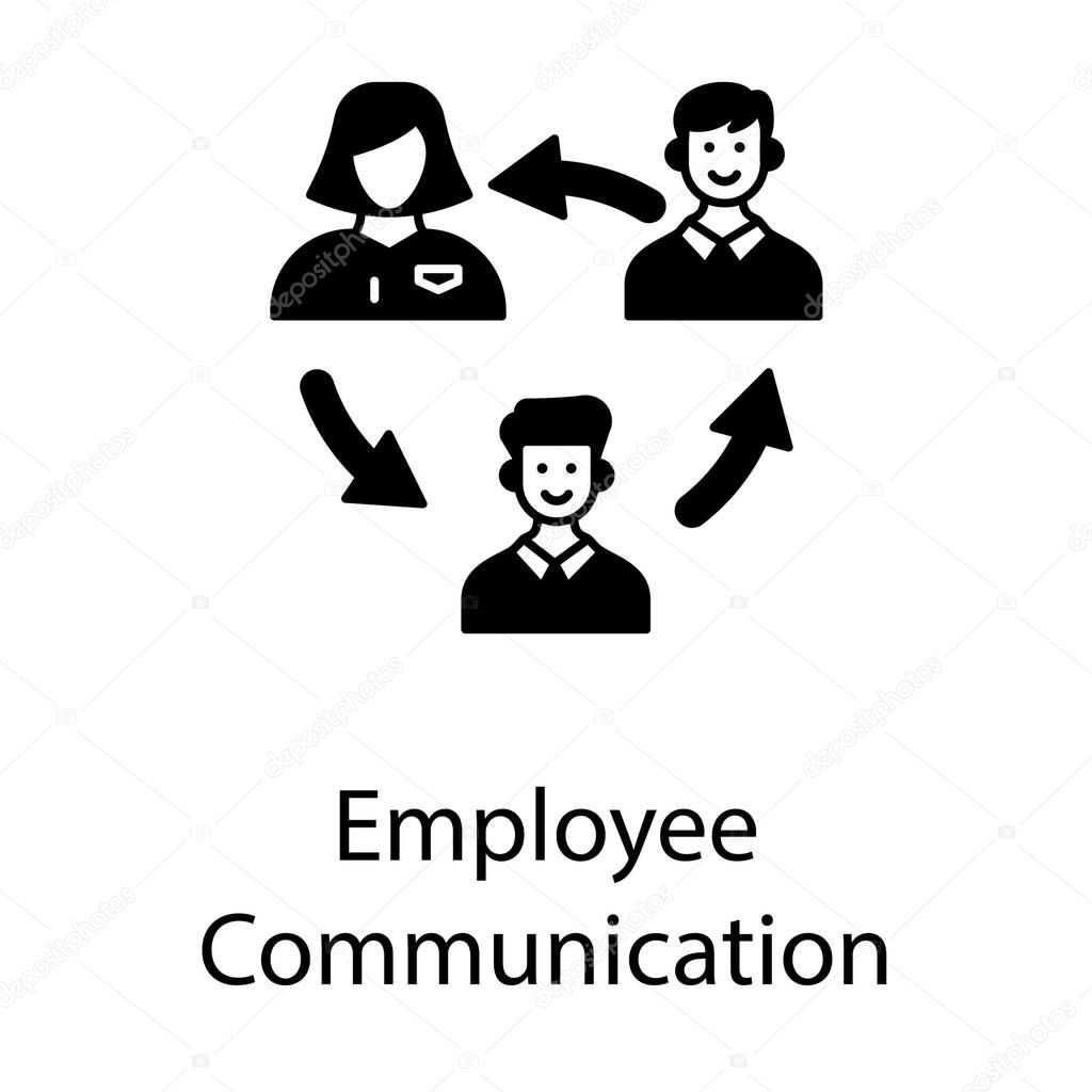 Icon of employee communication design 