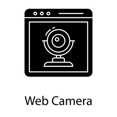 Web kamera vektör katı tasarım 