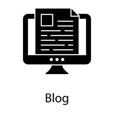 Vektör web bloglama simgesi tasarımı 