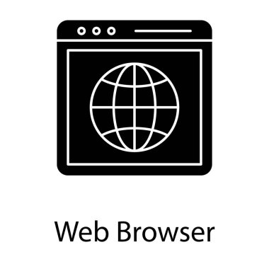 Katı web tarayıcısı vektör tasarımı 