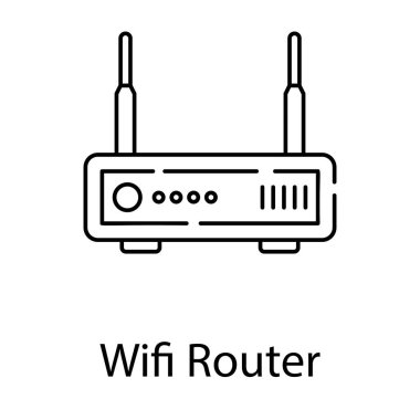 wifi yönlendirici simgesinin hat vektör tasarımı.