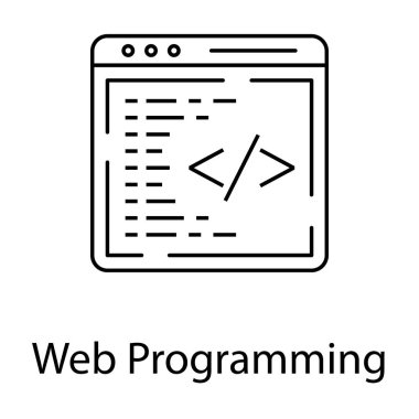 Satır tasarımında web programlama vektörü 