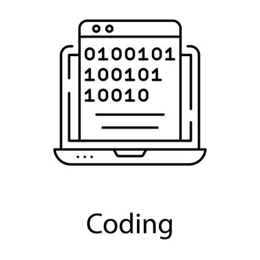 Satır tasarımında web kodlama vektörü 