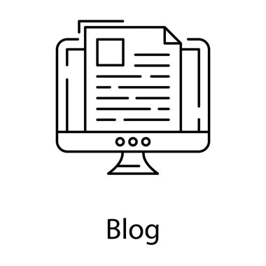 Vektör web bloglama simgesi tasarımı 