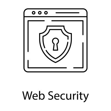 Beyaz arka planda Web güvenlik vektörü 