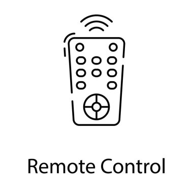 Beyaz arka planda kablosuz uzaktan kumanda vektörü 