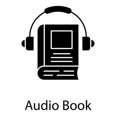 Sağlam tasarımda sesli kitap vektörü 