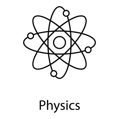 Çizgi vektör tasarımının fizik simgesi 