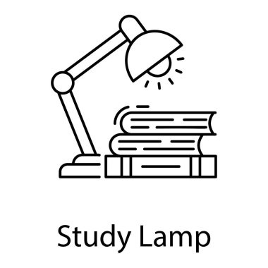 Çizgi tasarımında çalışma lambası vektörü 