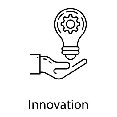 Çizgi vektör tasarımında yenilik simgesi 