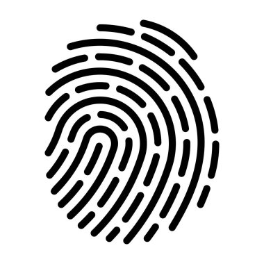 Dolgulu tasarımda parmak tarama simgesi.