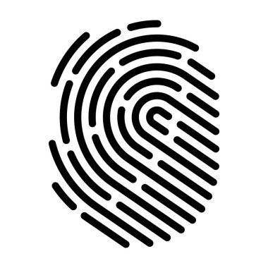 Dolgulu tasarımda parmak tarama simgesi.