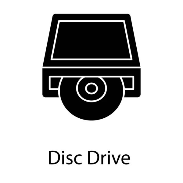 Disc Drive Vector Solid Design — Stock Vector