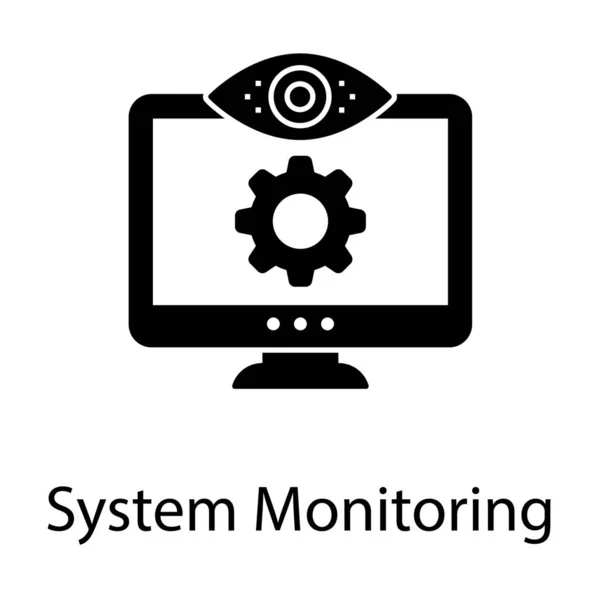 Системний Моніторинг Вектор Твердої Конструкції — стоковий вектор