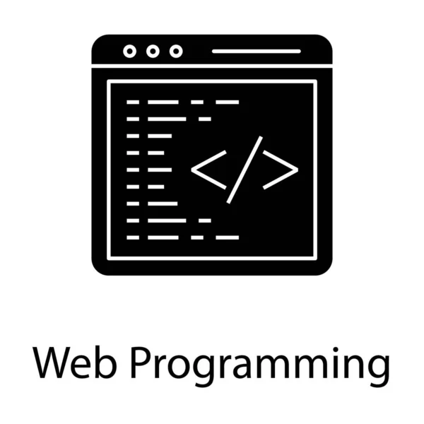 Katı Tasarımda Web Programlama Vektörü — Stok Vektör