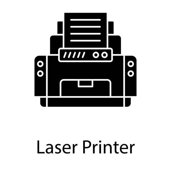 Laser Printer Vector Solide Ontwerp — Stockvector