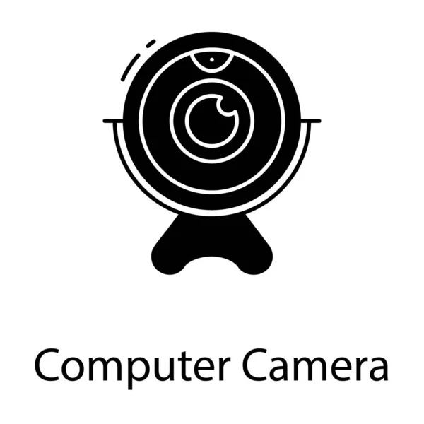 Webcam Symbol Glyphen Vektor Design — Stockvektor