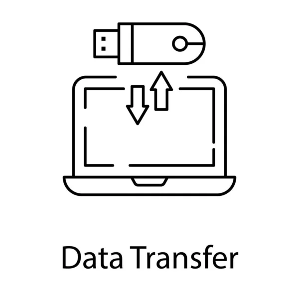 Progettazione Icone Vettoriali Trasferimento Dati — Vettoriale Stock